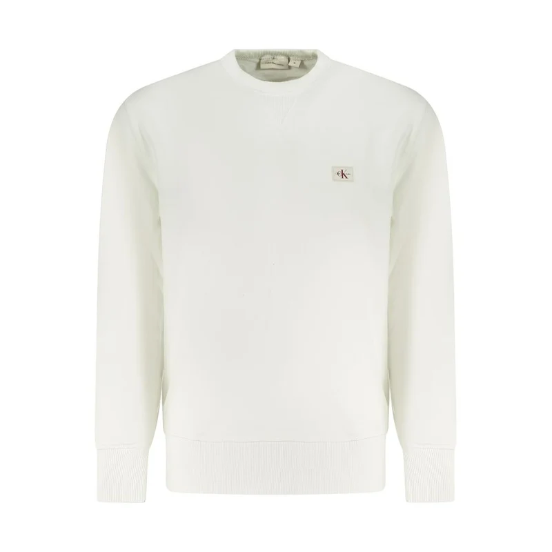 Calvin Klein White Cotton Men Sweatshirt L
