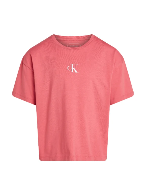 Calvin Klein Jeans - Girls' Logo Print Cotton T-Shirt Watermelon Pink / 6