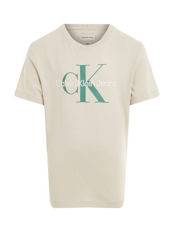 Calvin Klein Jeans - Children’s Monogram Logo T-Shirt Beige / 8