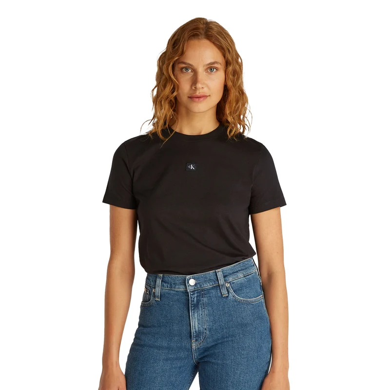 T-Shirt Donna Calvin Klein Regular Nero S
