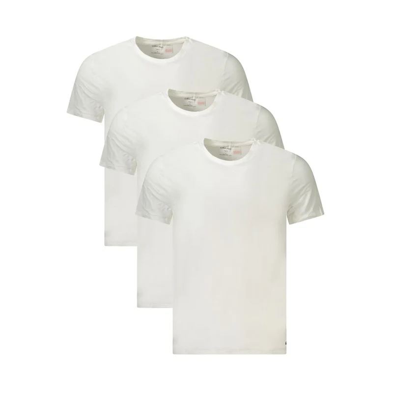 Calvin Klein White Cotton Men T-Shirt S