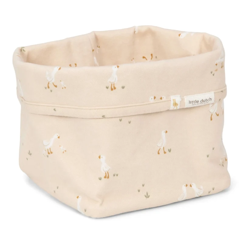 Little Dutch cos de depozitare din bumbac organic 15x15 cm 0m+ Little Goose