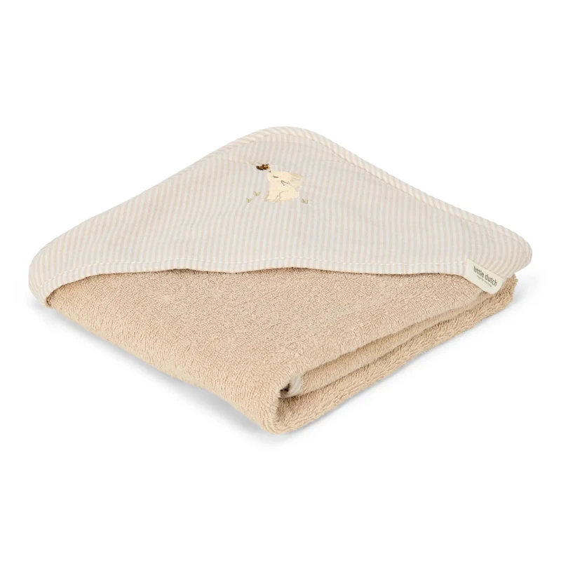 Little Dutch prosop cu gluga 75x75 cm 0m+ Newborn Naturals - Baby Bunny