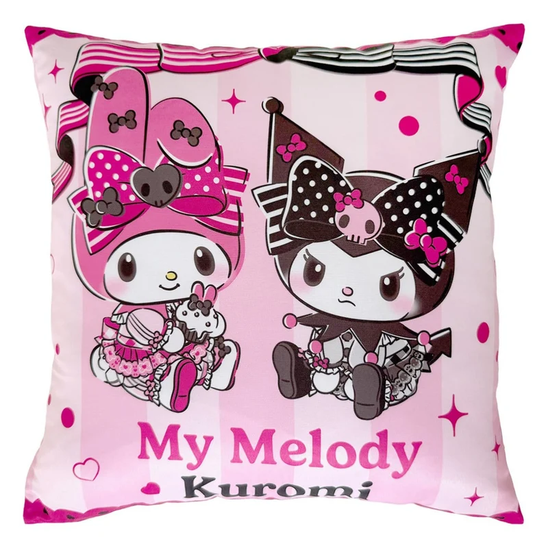 Sanrio Pink Black Party Series Kissen Kuromi & My Melody 35
