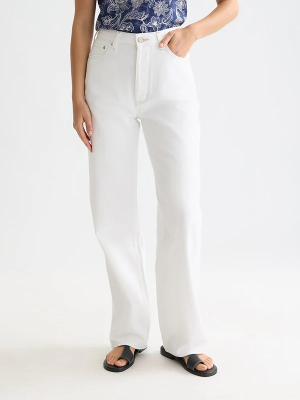 Scotch & Soda Womens Ripple Straight-Fit Jeans Lonestar / 32L / 28