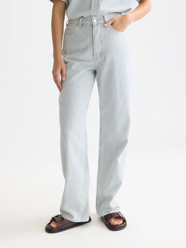 Scotch & Soda Womens Ripple Straight-Fit Jeans Denim / 32L / 29