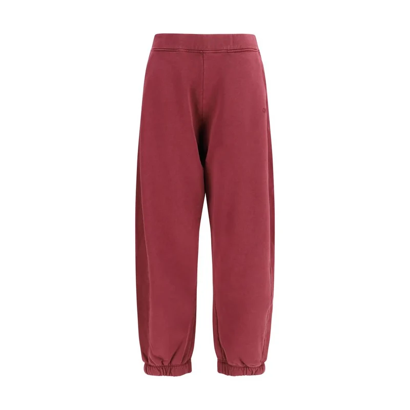 Off-White Purple Cotton Joggers (Workout Pants) S