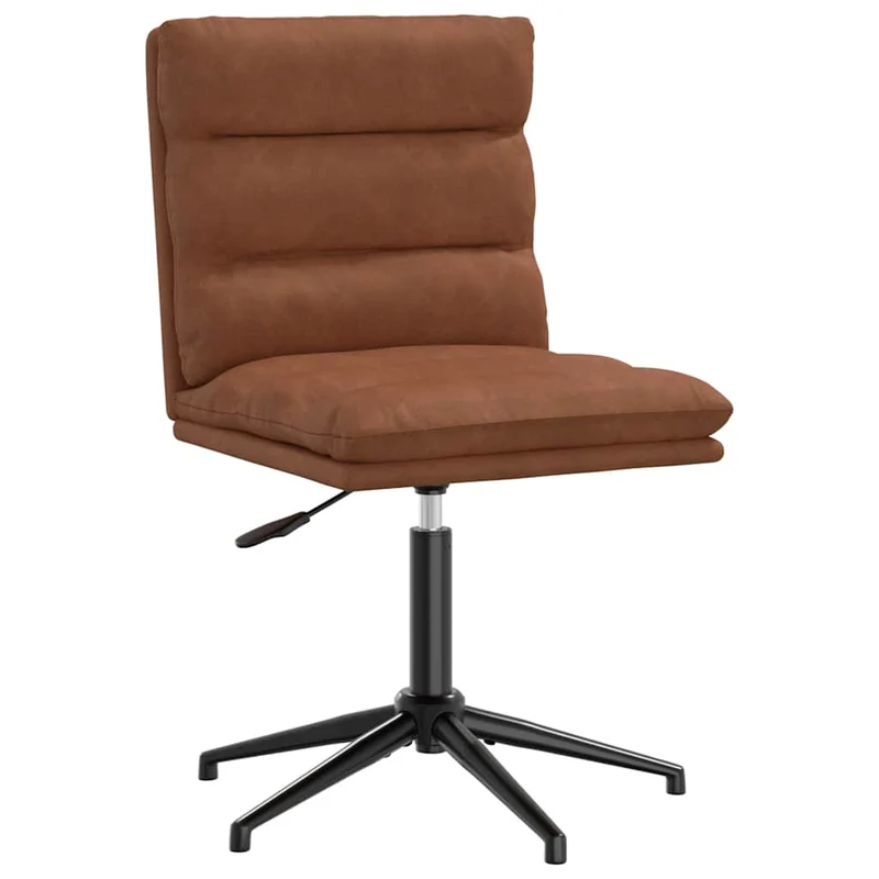 Eetkamerstoel kunstleer bruin 44x50x(74-84) cm