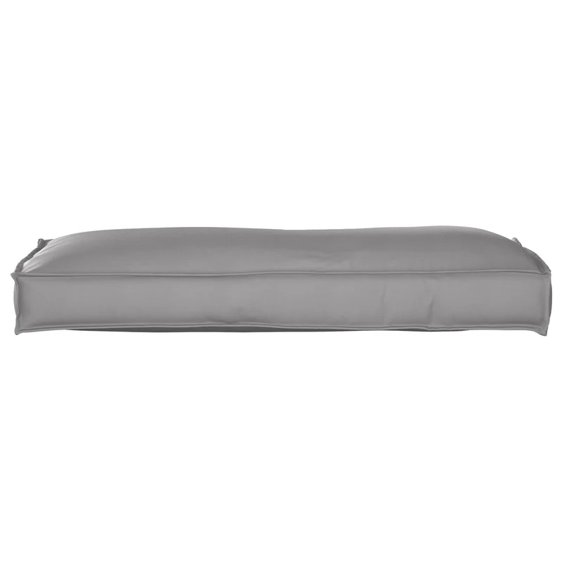 Stoelkussen grijs 120x40x12 cm polyester