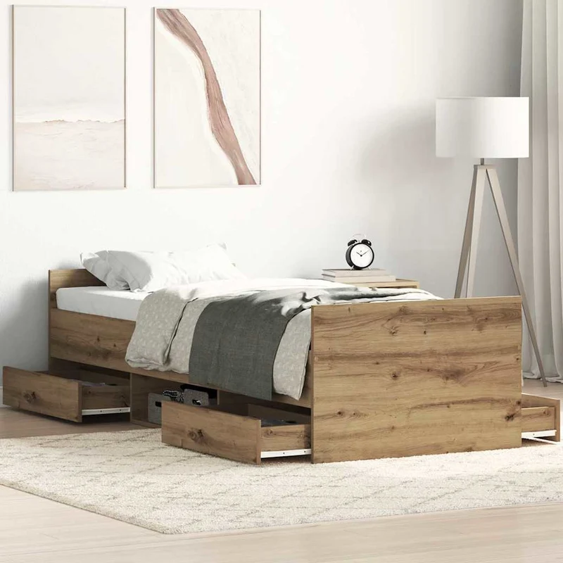 Sängyn runko Artisan tammi 193 x 78 x 50 cm Tekninen puu