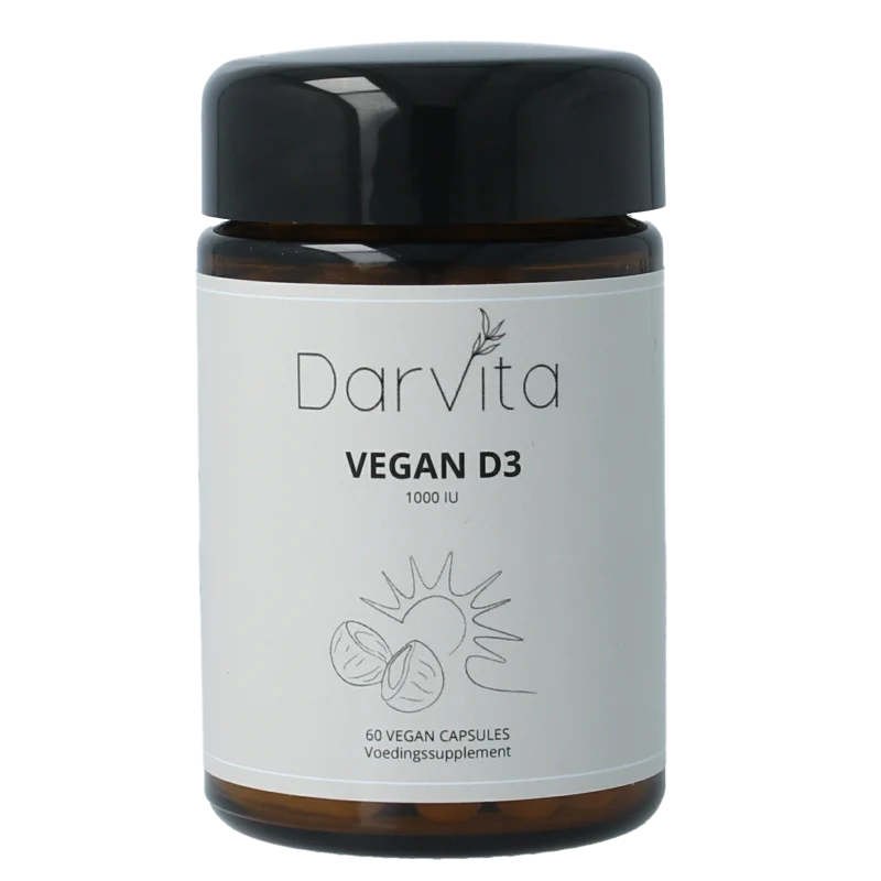 Darvita D3 1000 IE MCT-poeder (kokos) 60 vcaps