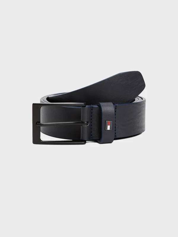Tommy Hilfiger - Men's Leather Belt Layton Dark Blue / 105