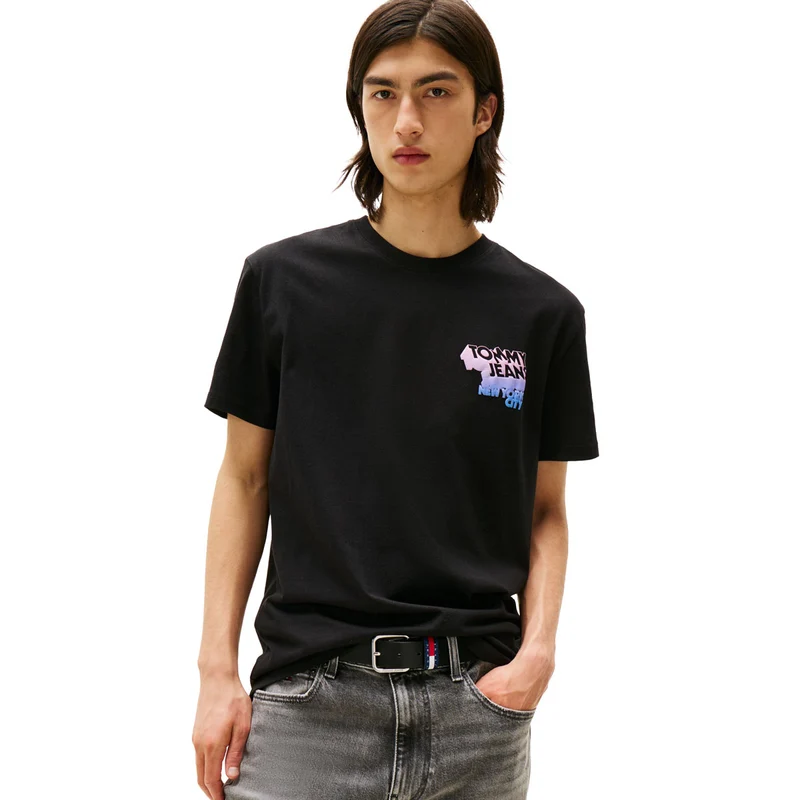 T-Shirt Uomo Tommy Jeans 3D Graphic Backprint Nero XL
