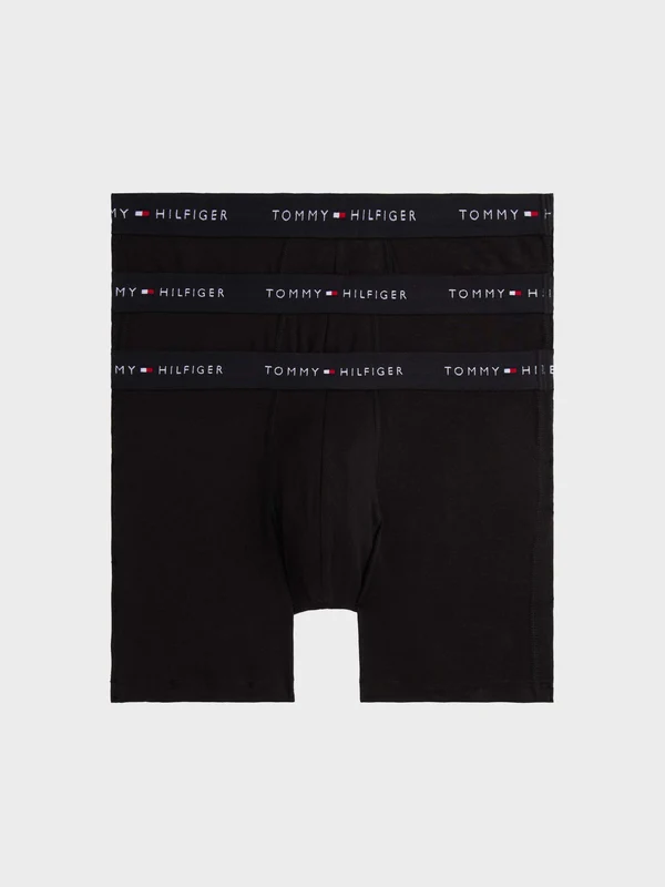 Tommy Hilfiger - Men's Three Pack Boxer Briefs Black / XXL