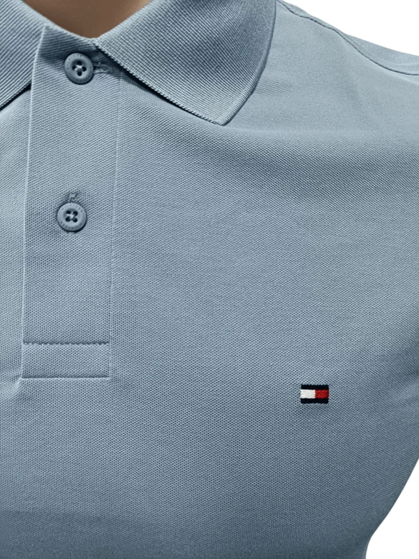 Tommy Hilfiger Mens Performance Pique Regular Fit Polo - Brisk Blue Brisk Blue / M