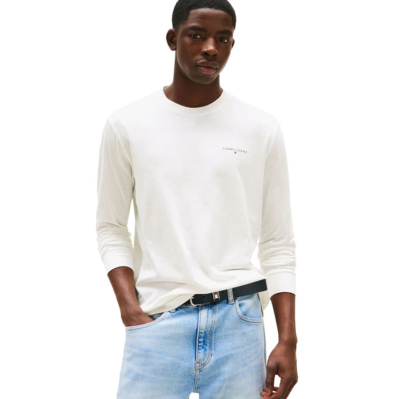 Maglia Uomo Tommy Jeans Slim Fit Bianco M