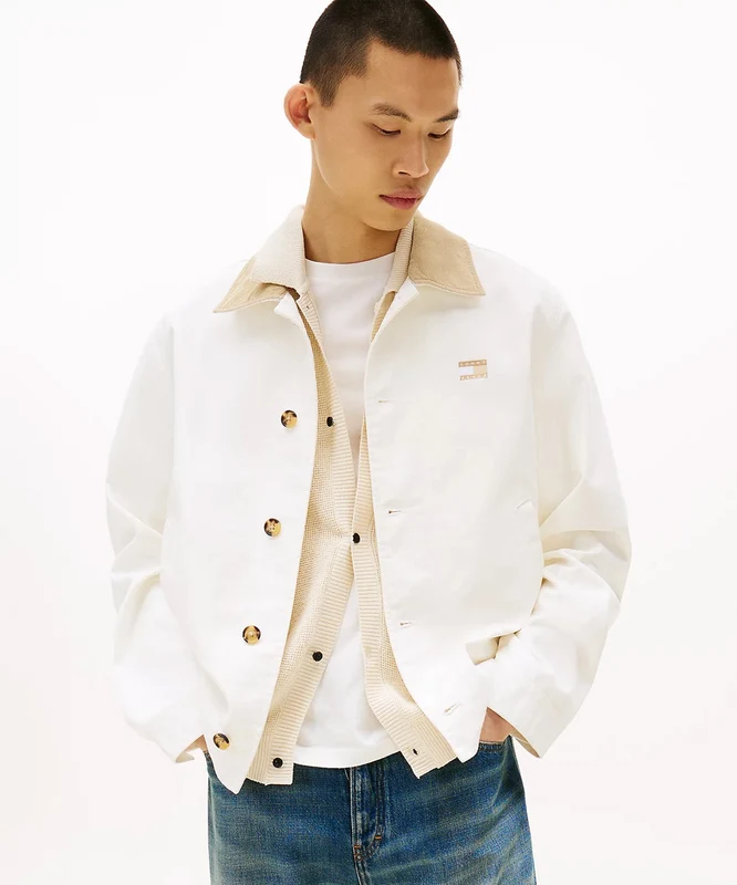 Tommy Hilfiger Cotton Chore Jacket Beyaz / S