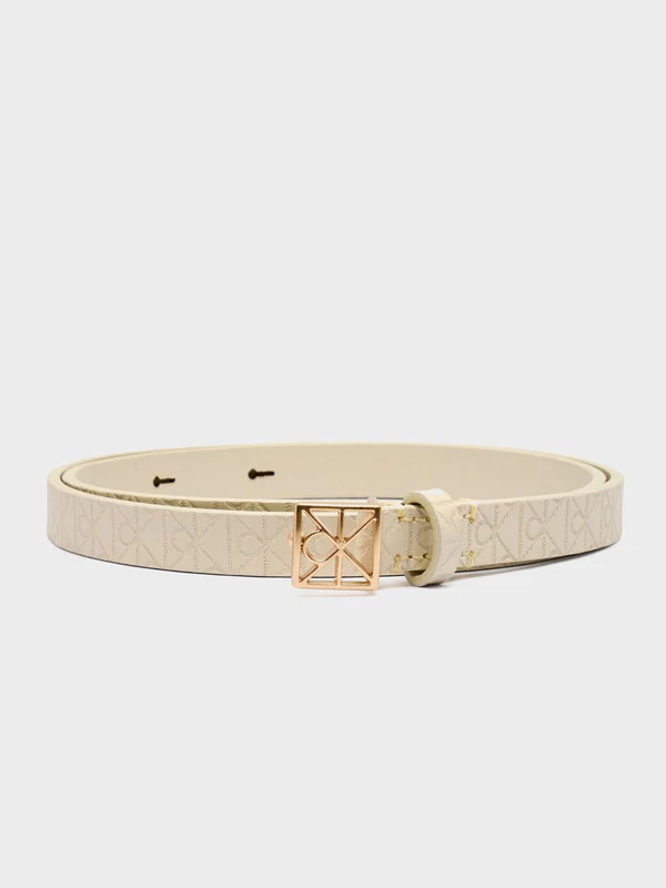 Calvin Klein Jeans - Women's Leather Belt Off White / 80