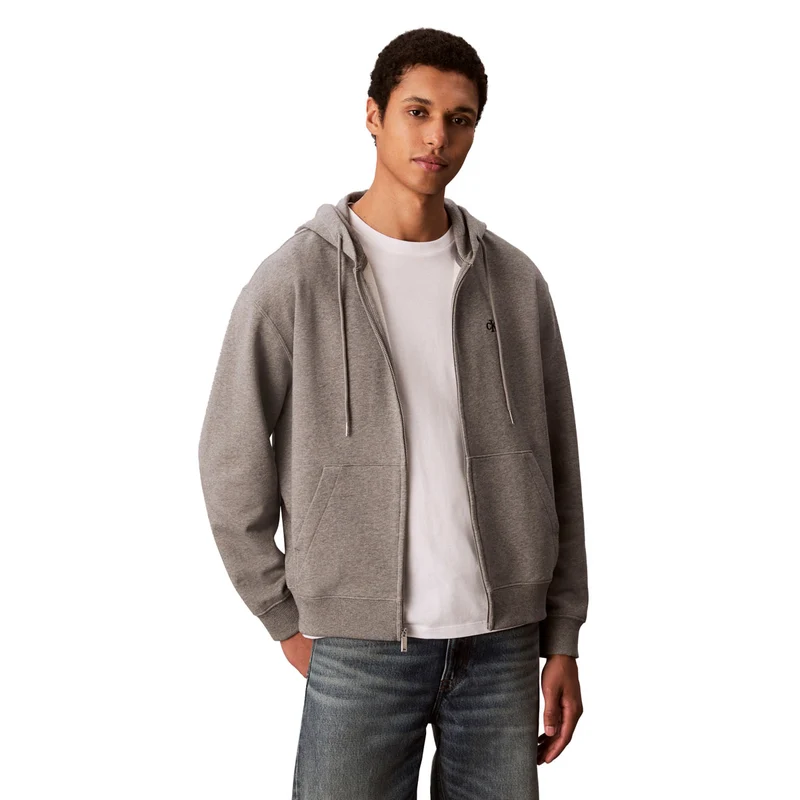 Felpa Uomo Calvin Klein Monogram Grigio S