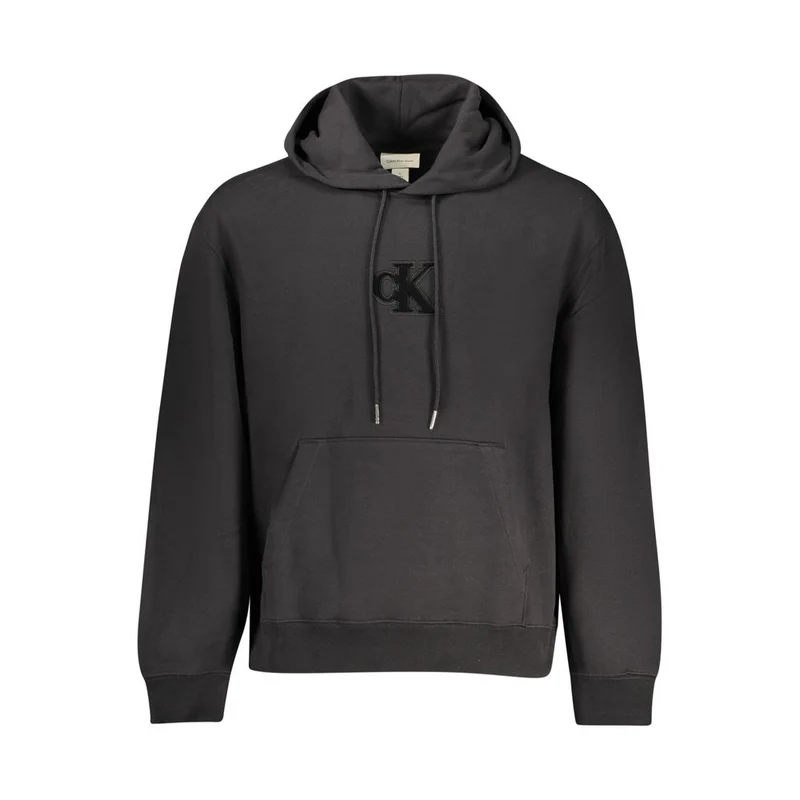 Calvin Klein Black Cotton Men's Hooded Sweatshirt L