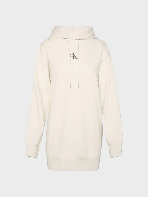 Calvin Klein Jeans - Women's Monologo Premium Terry Hoodie Vanilla / xxs