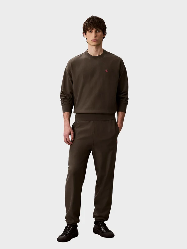 Calvin Klein Jeans - Men's Premium Terry Monogram Jogger Brown / M