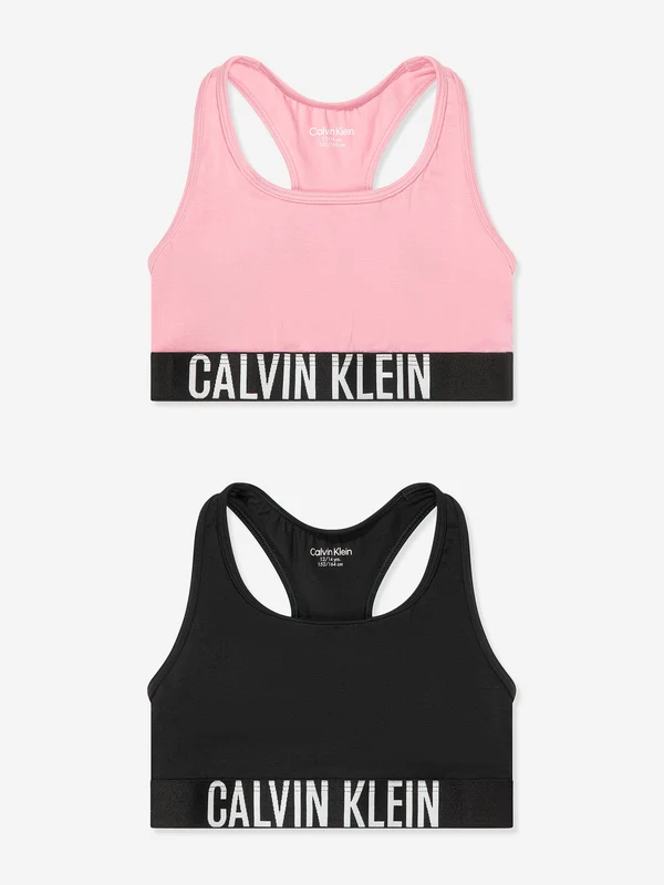 Calvin Klein Girls 2 Pack Bralette Set in Pink Pink / 10 - 12 Yrs
