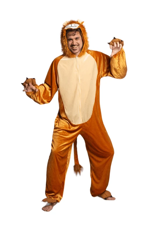 Löwen Onesie Braun Beige M/L