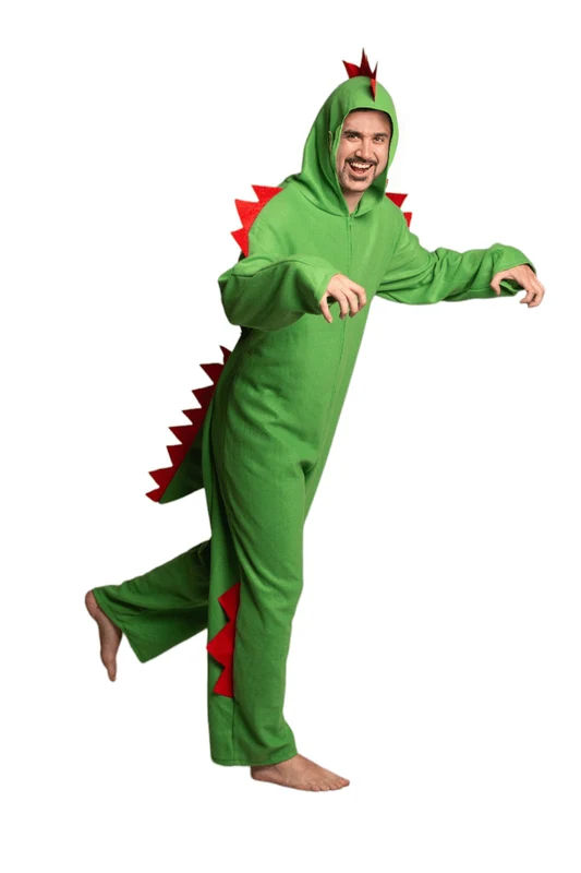 Dinosaurier-Anzug, grün, für Herren Einheitsgröße