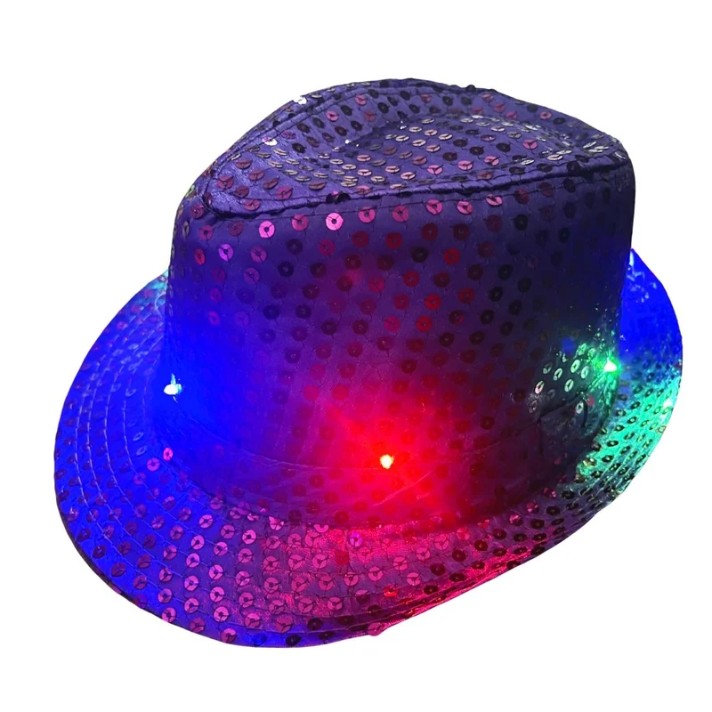Lila Hut Pailletten Licht