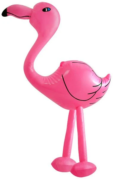 Flamingo aufblasbar Rosa Plastik 64cm