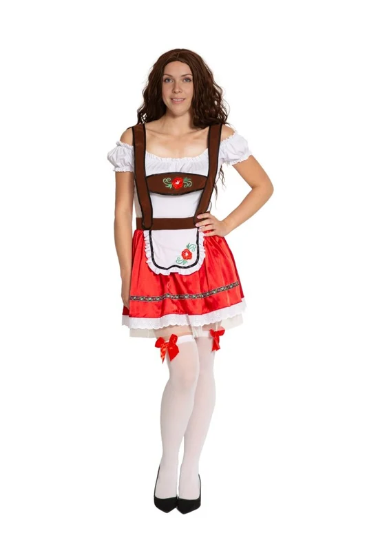 Rotes Dirndl-Kleid „Oktoberfest Fay“ L-40
