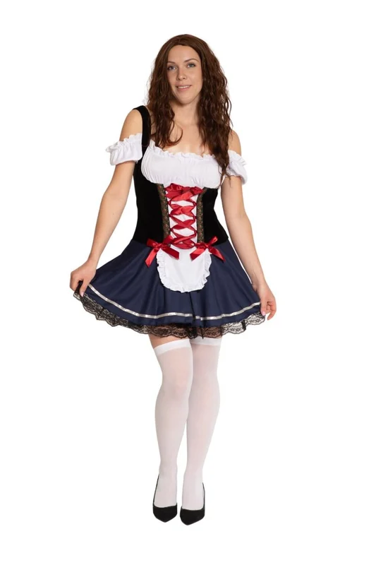 Blau-weißes Dirndl-Kleid „Oktoberfest Linda“ XL-42