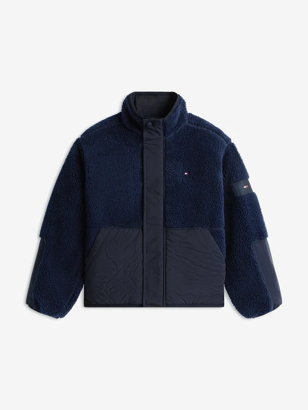 Tommy Hilfiger Boys Teddy Quilted Bomber Jacket in Navy Navy / 14 Yrs