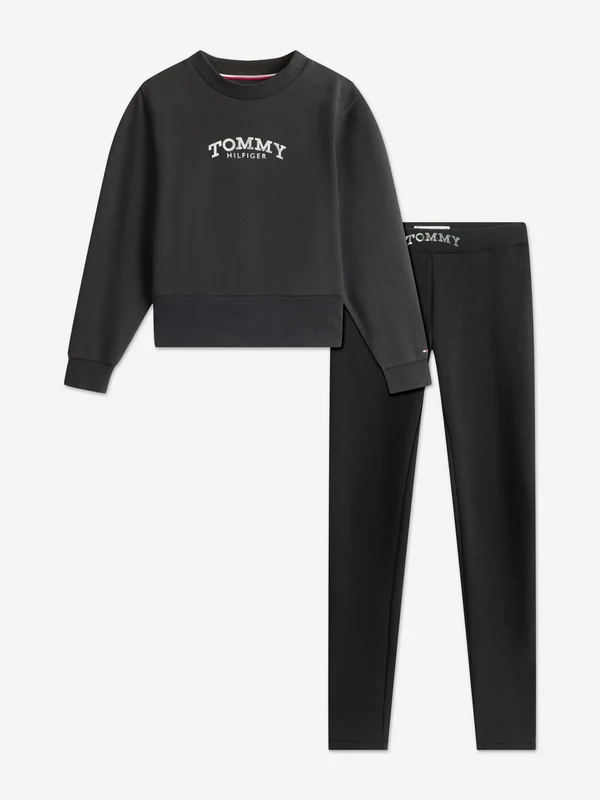 Tommy Hilfiger Girls Legging Set in Black Black / 3 Yrs
