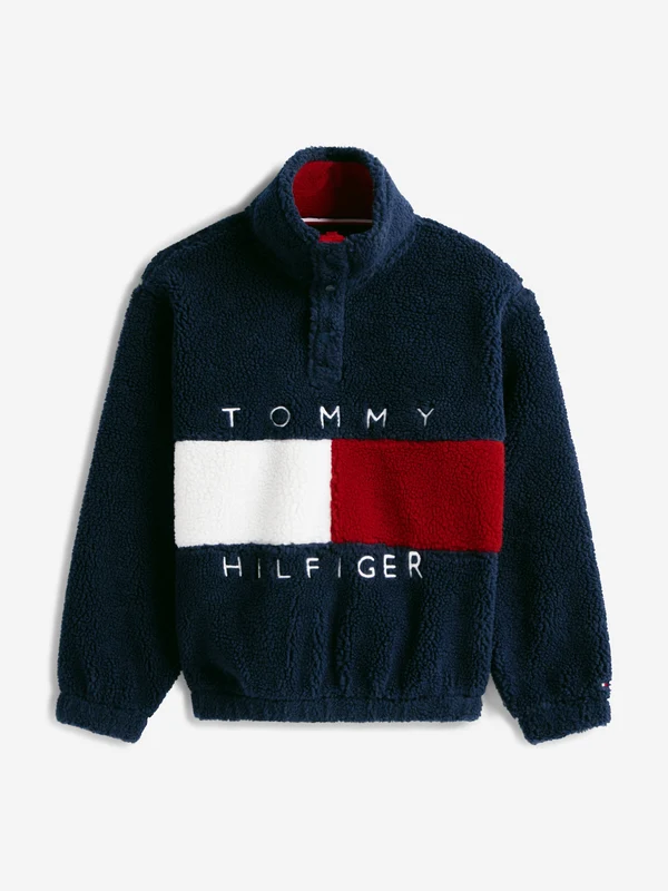 Tommy Hilfiger Kids Heritage Flag Fleece Sweatshirt in Navy Navy / 6 Yrs