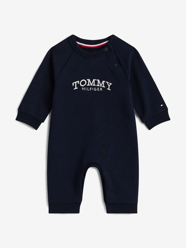 Tommy Hilfiger Baby Boys Monotype Romper in Navy Navy / 9 Mths