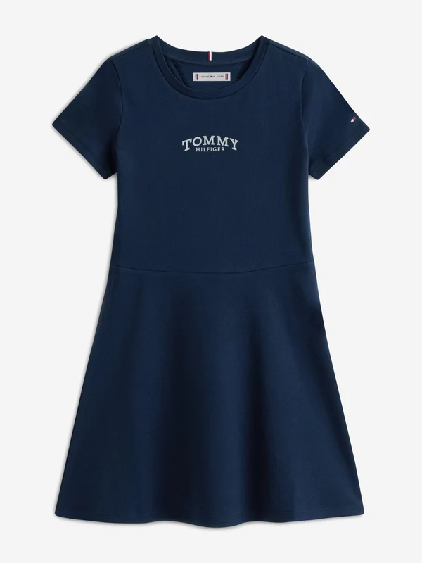 Tommy Hilfiger Girls Skater Dress in Navy Navy / 8 Yrs