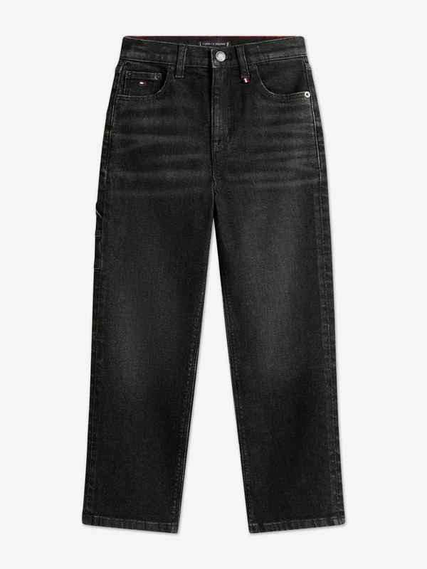 Tommy Hilfiger Boys Relaxed Worker Jeans in Black Black / 12 Yrs