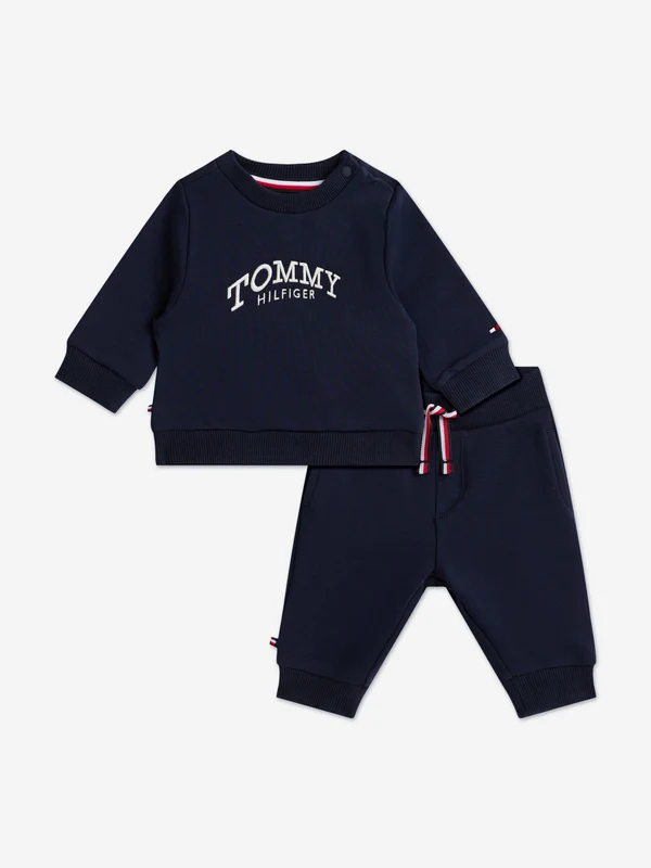 Tommy Hilfiger Baby Boys Monotype Tracksuit in Navy Multicoloured / 12 - 18 Mths