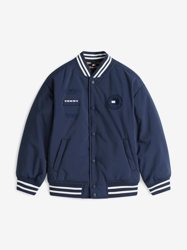 Tommy Hilfiger Boys Padded Graphic Bomber Jacket in Navy Navy / 6 Yrs