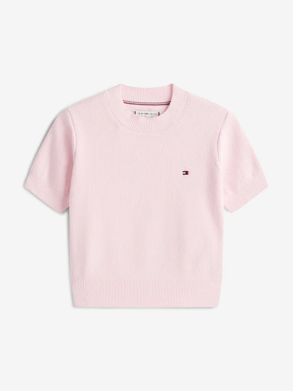 Tommy Hilfiger Girls Chenille Sweater in Pink Pink / 10 Yrs