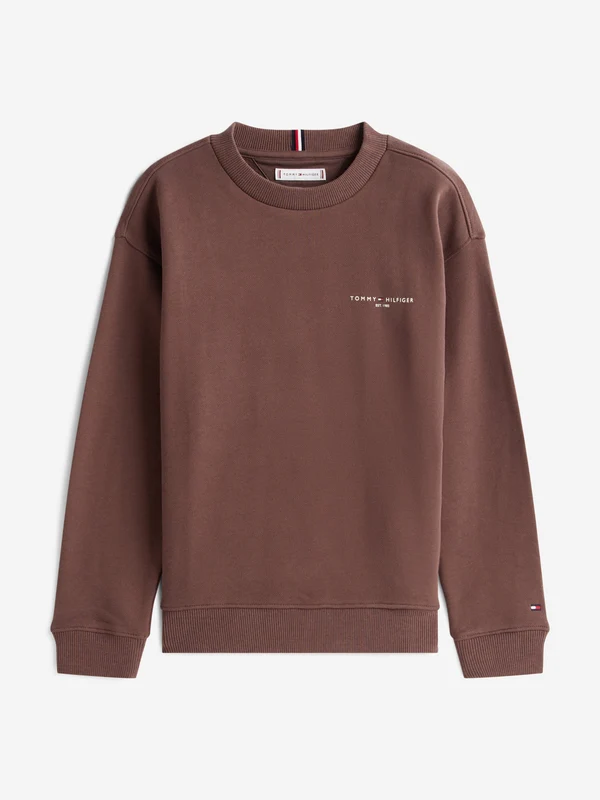 Tommy Hilfiger Kids Mini Corp Sweatshirt in Brown Brown / 12 Yrs