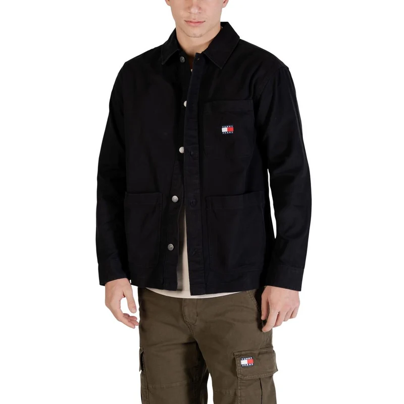 Tommy Hilfiger Jeans Black Recycled Cotton Jacket IT46 | M