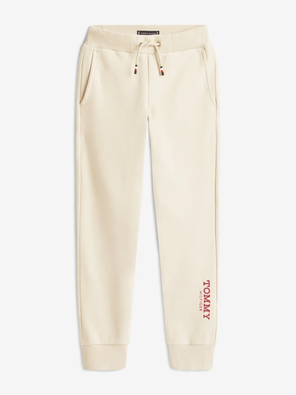 Tommy Hilfiger Boys Monotype Print Joggers in Beige Beige / 3 Yrs