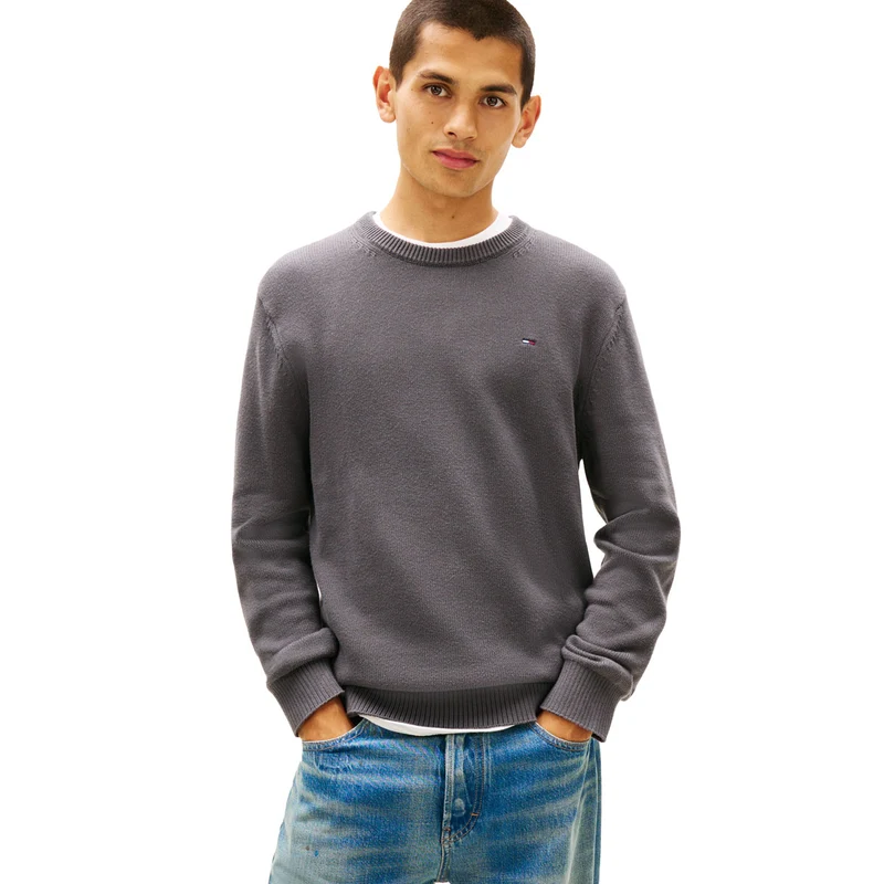 Maglione Pullover Uomo Tommy Jeans Slim Fit Nero M