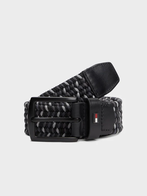 Tommy Hilfiger - Men's Denton Elastic Belt Grey/Black / 110