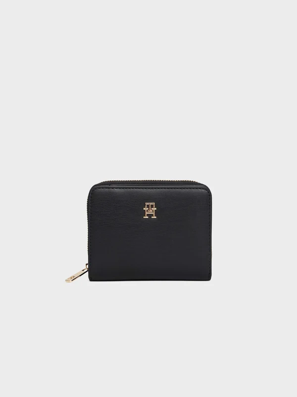 Tommy Hilfiger - Women's TH Monogram Zip-Around Flap Wallet Black 1 / osz