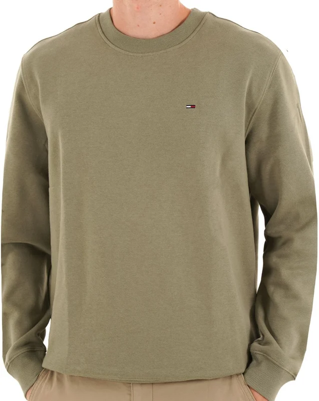 Tommy Jeans Flag Crew Sweatshirt Utility Sage 2XL