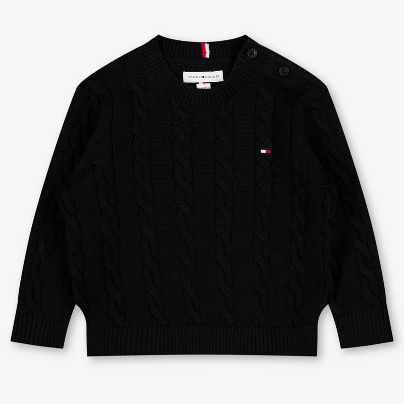 Tommy Hilfiger Baby Jongens Trui In Zwart 98 - 36 Maanden